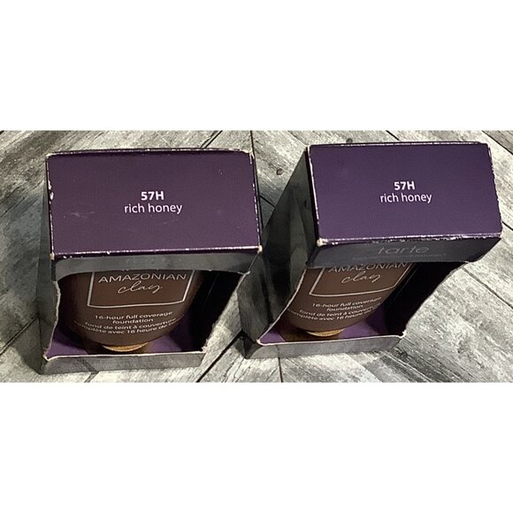 2 Tarte Amazonian Clay Foundation 57H Rich Honey 16-Hour Full Coverage Makeup - Picture 4 of 5